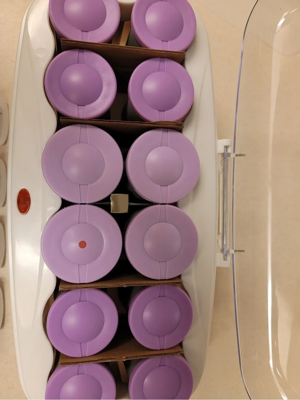 Conair Heated Rollers Set with Purple Flocked Rollers